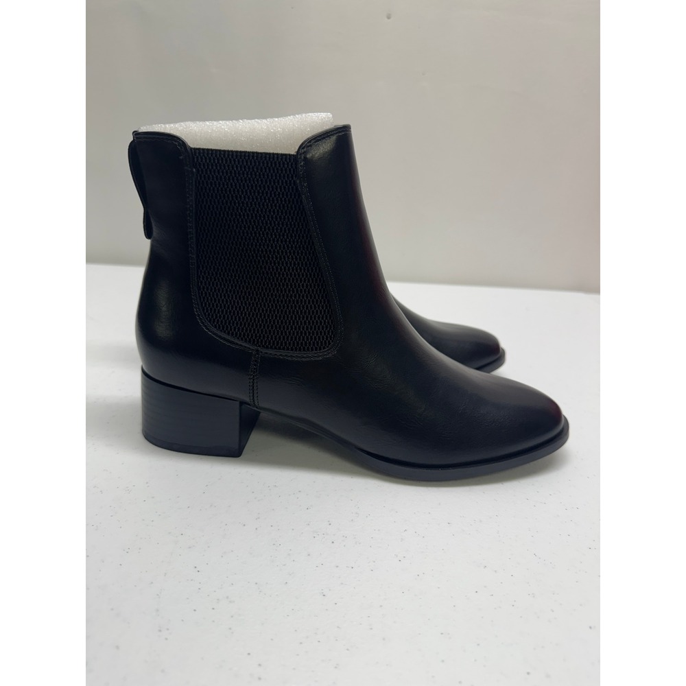 Journee Collection Ankle Boots Womens 7.5 Black Chayse Chelsea Block Heel Vegan - Picture 6 of 11
